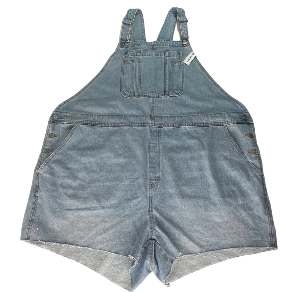 Old Navy Denim Overalls Shorts Women’s Size 4X